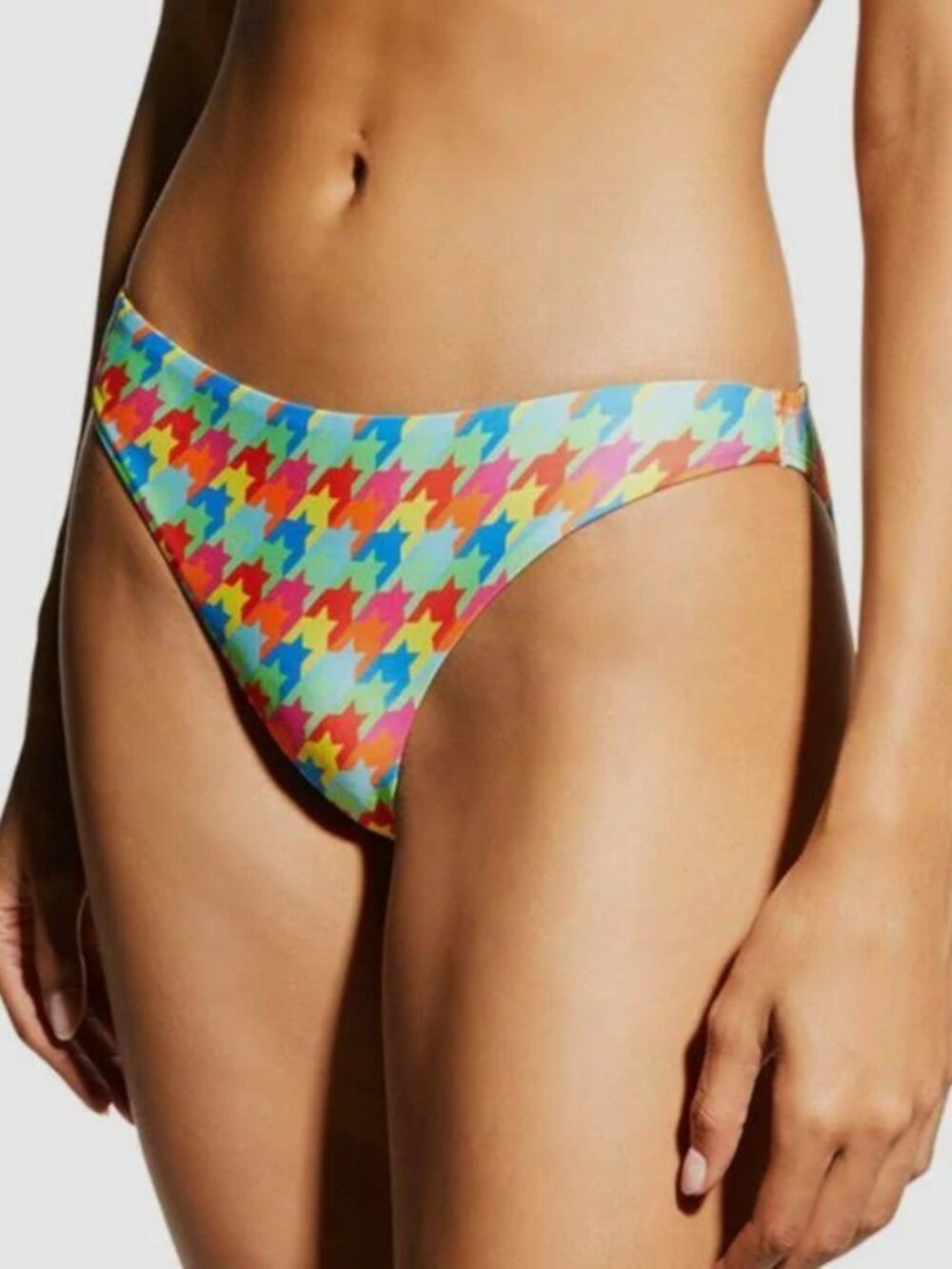 Terez Houndstooth Sporty Bikini Bottom Large New With Tags